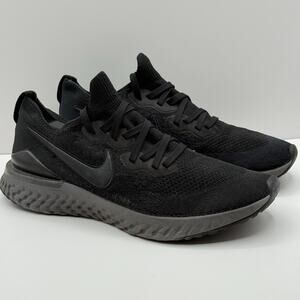 Nike Epic React Flyknit 2 Womens Size 12 Black Comfort Running Shoes BQ8927-001
